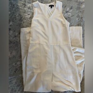 Sleeveless V-Neck Cream Jumpsuit